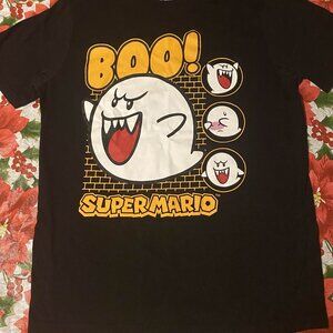 Super Mario Moody Boo Little Boys and Big Boys Graphic Tee with Short Sleeves, L
